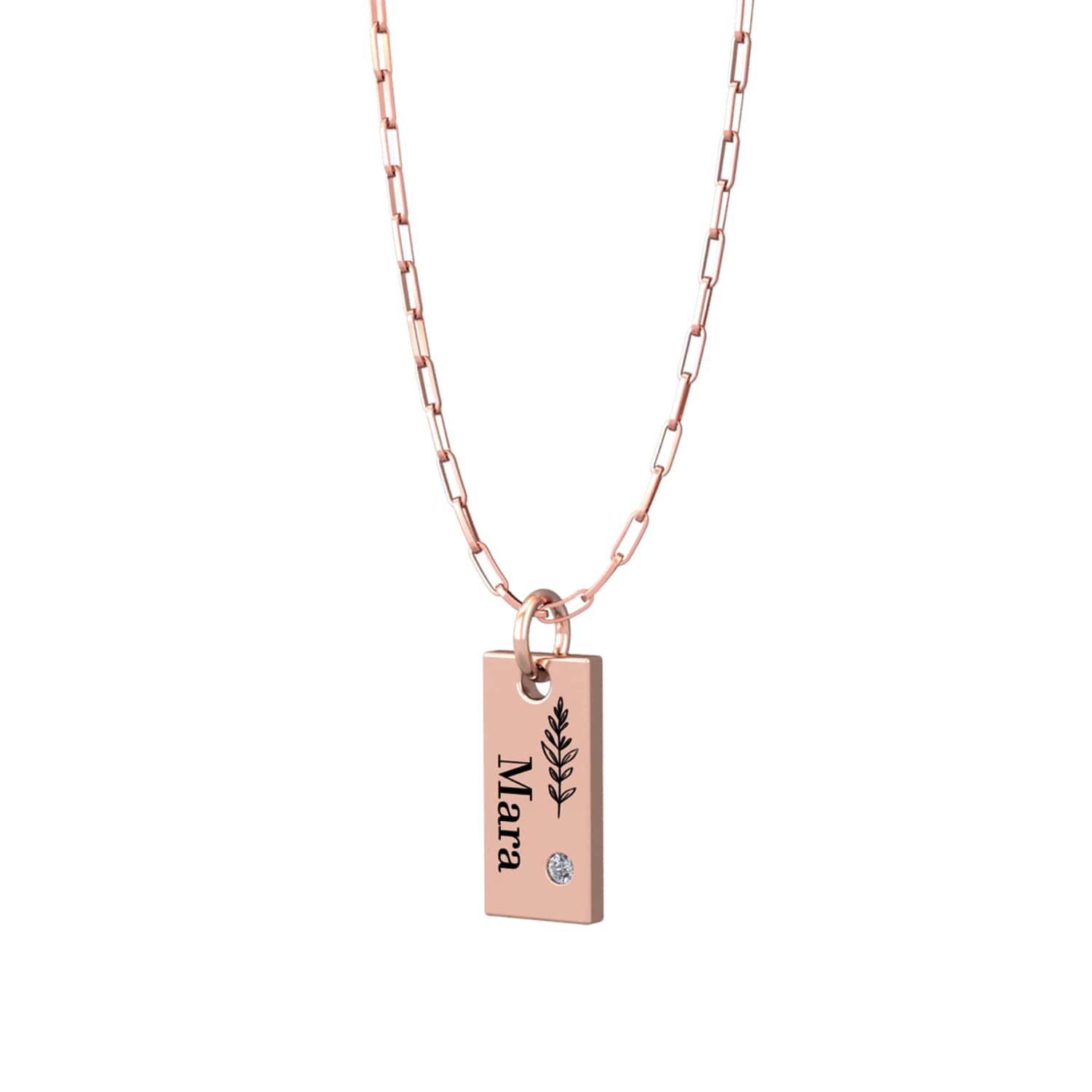 Flower necklace with name