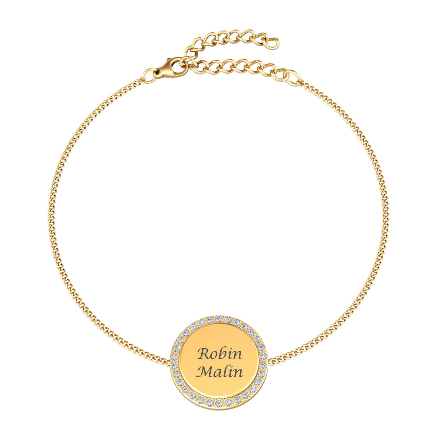 Gravierbare-Zirkonia-Armkette