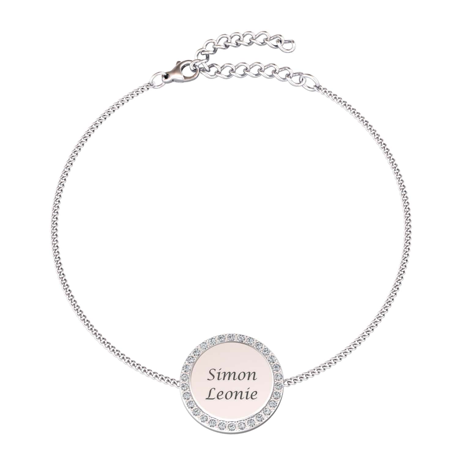 Gravierbare-Zirkonia-Armkette