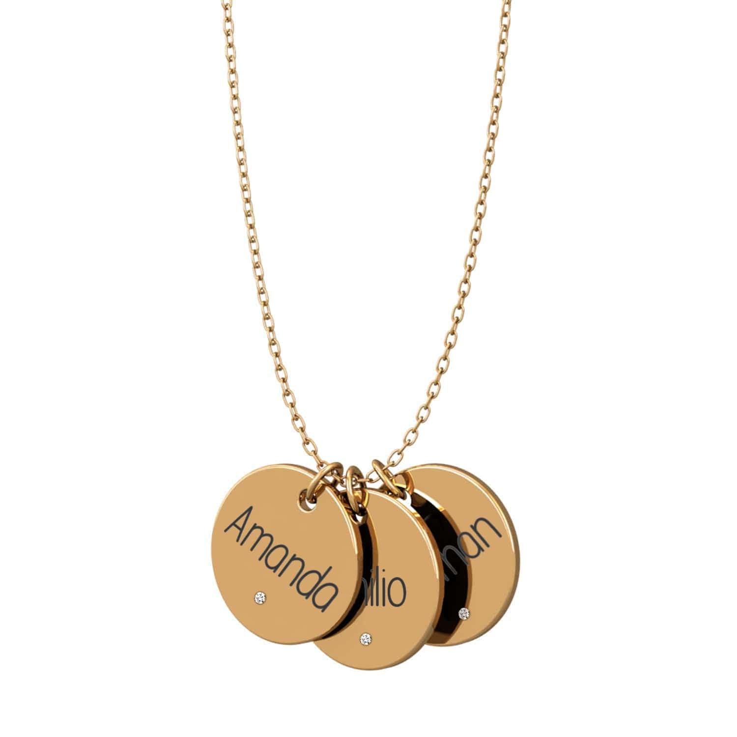 Name necklace with gemstone