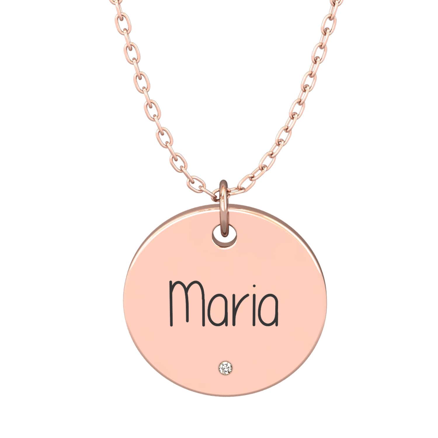 Name necklace with gemstone