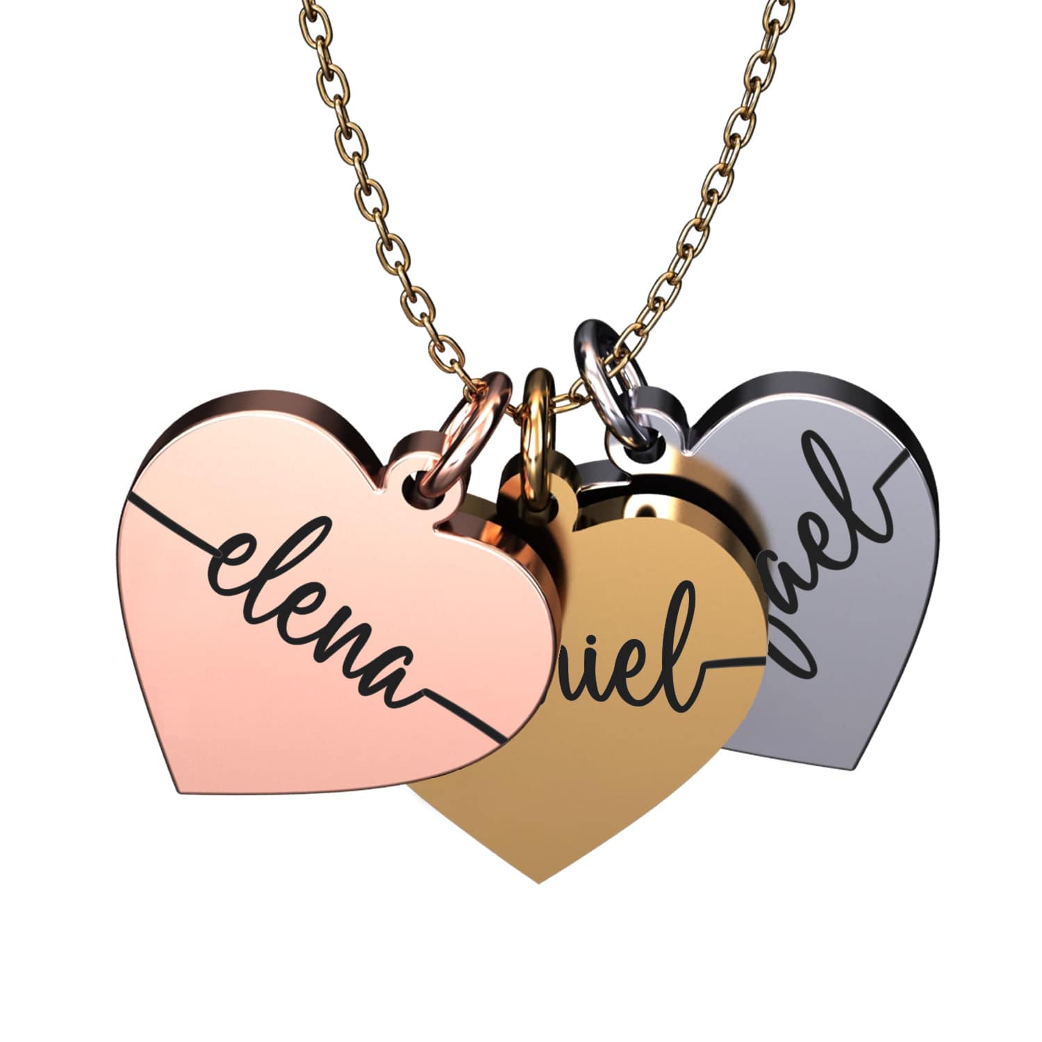 Heart necklace with name