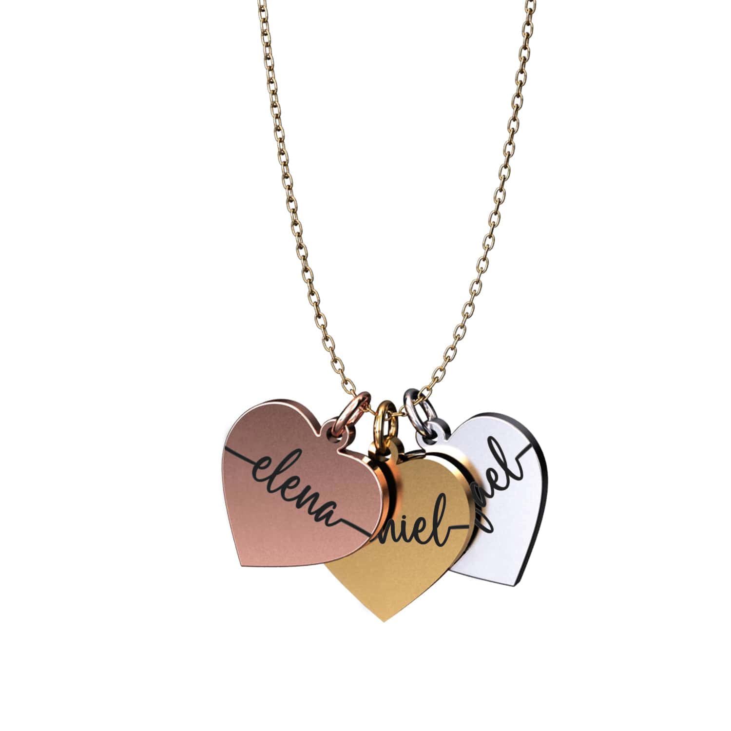 Heart necklace with name