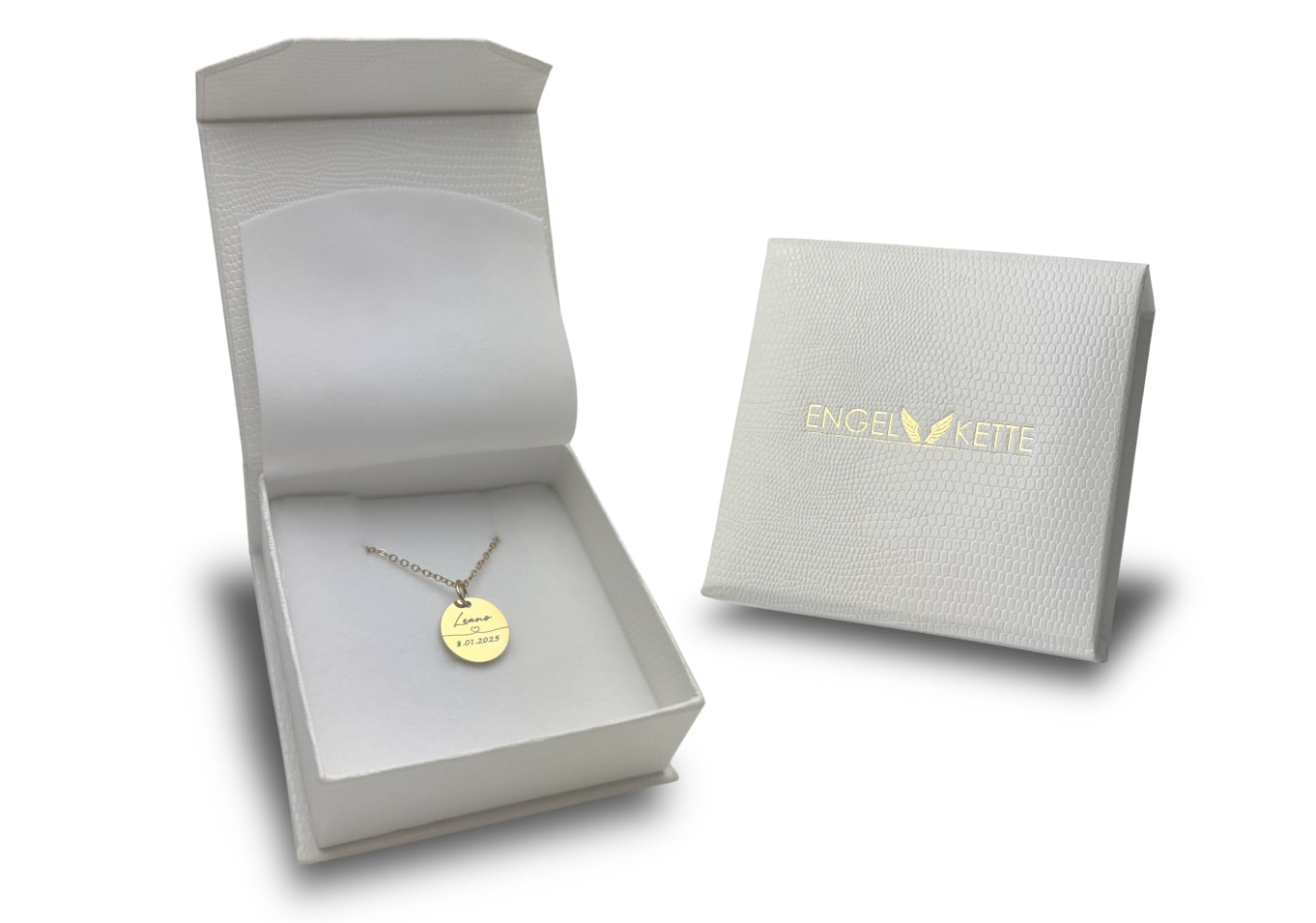 Faux leather gift box