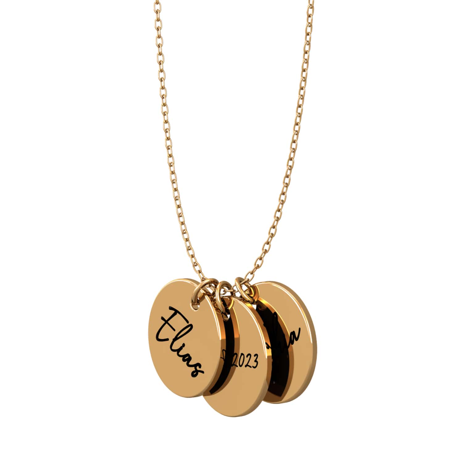 Plättchenkette mit Text - Engel-Kette